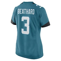 Maillot de match Nike C.J. Beathard des Jacksonville Jaguars pour femme, bleu sarcelle