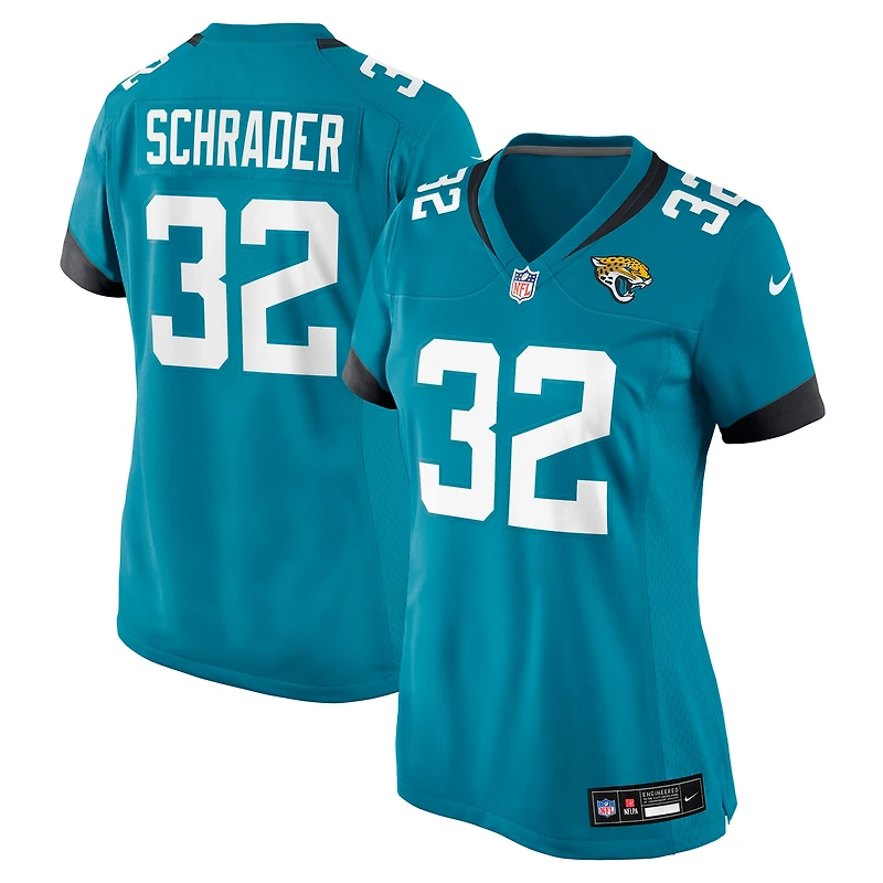 Women's Nike Cody Schrader  Teal Jacksonville Jaguars Team Game Jersey