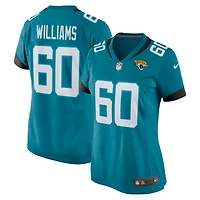 Maillot Nike Darryl Williams pour femme, joueur de jeu des Jacksonville Jaguars, bleu sarcelle