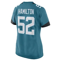 Women's Nike DaVon Hamilton Teal Jacksonville Jaguars Game Jersey