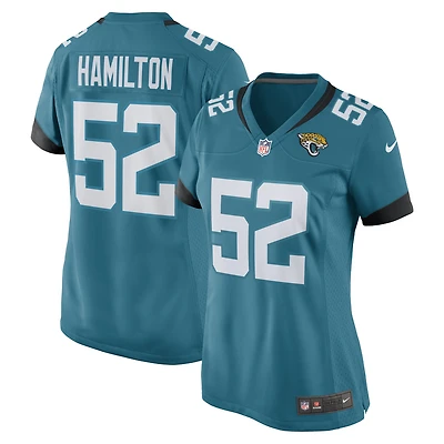 Women's Nike DaVon Hamilton Teal Jacksonville Jaguars Game Jersey