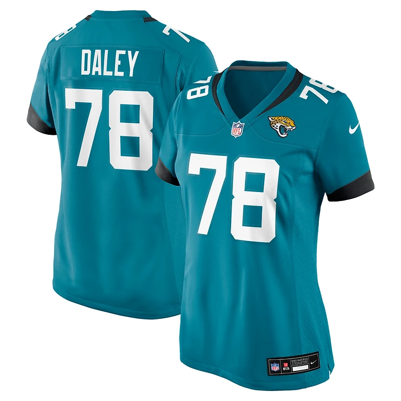 Maillot Nike Dennis Daley Teal Jacksonville Jaguars Team Game pour femme