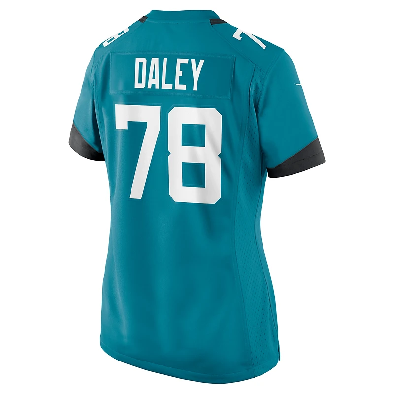 Maillot Nike Dennis Daley Teal Jacksonville Jaguars Team Game pour femme