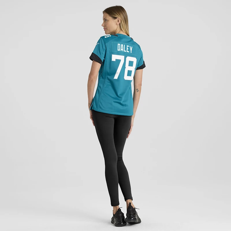 Maillot Nike Dennis Daley Teal Jacksonville Jaguars Team Game pour femme