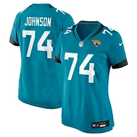 Maillot Nike Fred Johnson Teal Jacksonville Jaguars Team Game pour femme