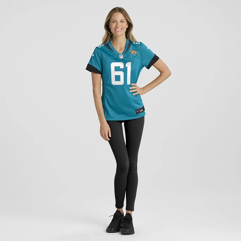Maillot de match Nike Jerome Carvin Teal Jacksonville Jaguars pour femme