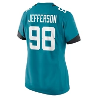 Maillot de match Nike Jordan Jefferson Teal Jacksonville Jaguars pour femme