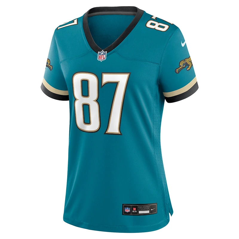 Maillot de match Nike Keenan McCardell pour femme, bleu sarcelle, Jacksonville Jaguars Prowler Throwback, joueur retraité