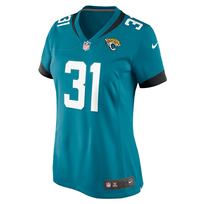 Maillot de match Nike Keilan Robinson Teal Jacksonville Jaguars pour femme