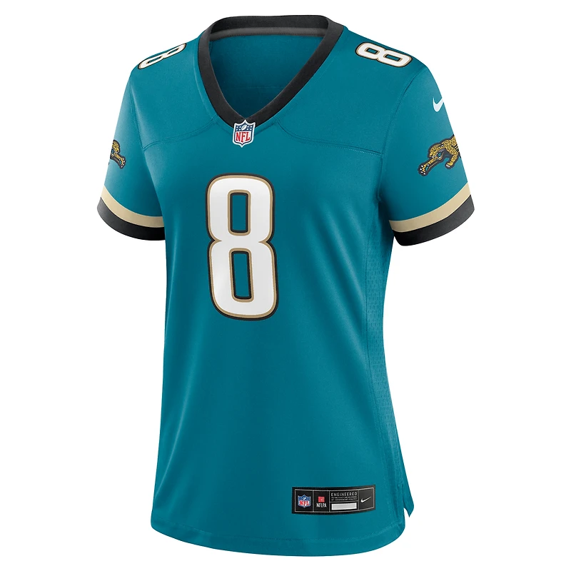Maillot de match joueur retraité Nike Mark Brunell pour femme, sarcelle, Jacksonville Jaguars Prowler Throwback