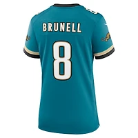 Maillot de match joueur retraité Nike Mark Brunell pour femme, sarcelle, Jacksonville Jaguars Prowler Throwback