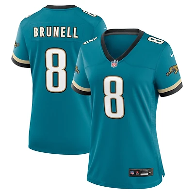 Maillot de match joueur retraité Nike Mark Brunell pour femme, sarcelle, Jacksonville Jaguars Prowler Throwback