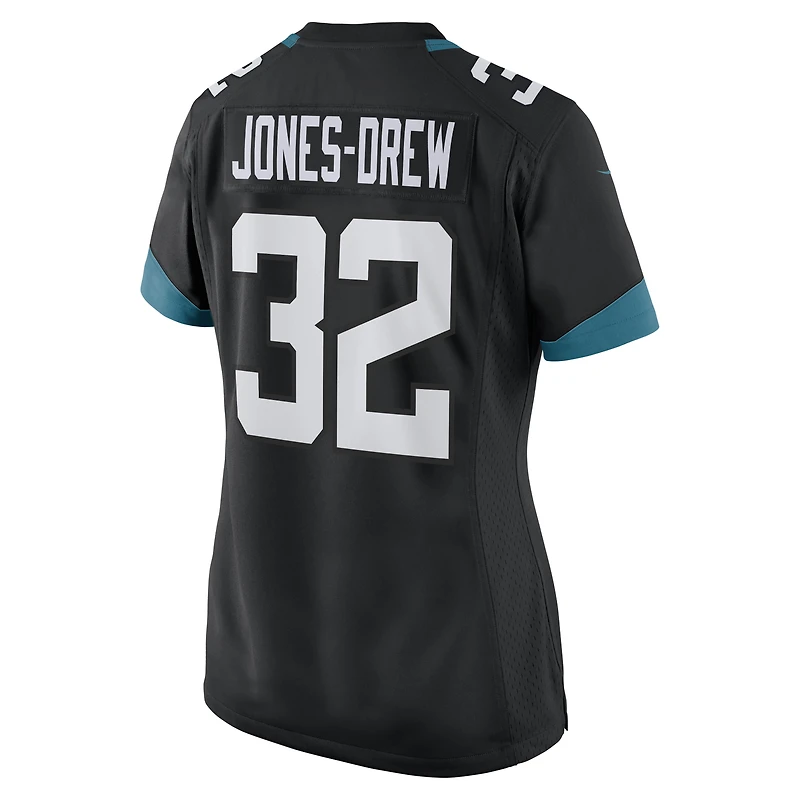 Maillot de joueur retraité Nike Maurice Jones-Drew des Jacksonville Jaguars Game pour femme, noir