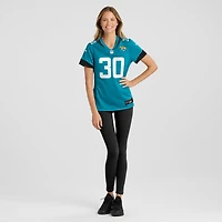 Maillot de joueur jeu des Jacksonville Jaguars Nike Montaric marron sarcelle pour femme