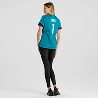 Maillot de match Nike numéro 1 Mom Sarcelle des Jacksonville Jaguars pour femme