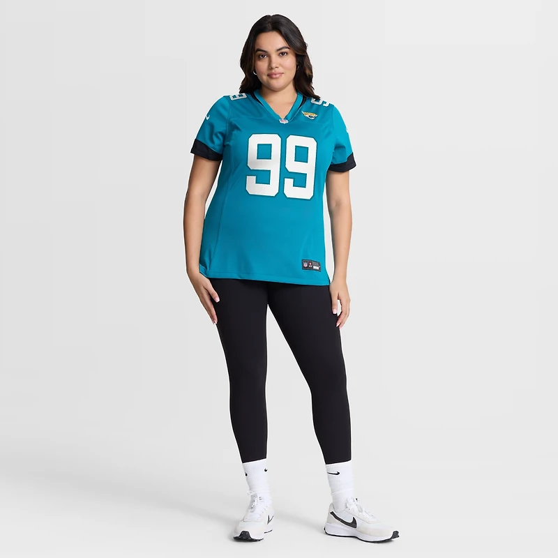 Maillot de match Nike Ruke Orhorhoro Teal des Jaguars Jacksonville pour femmes