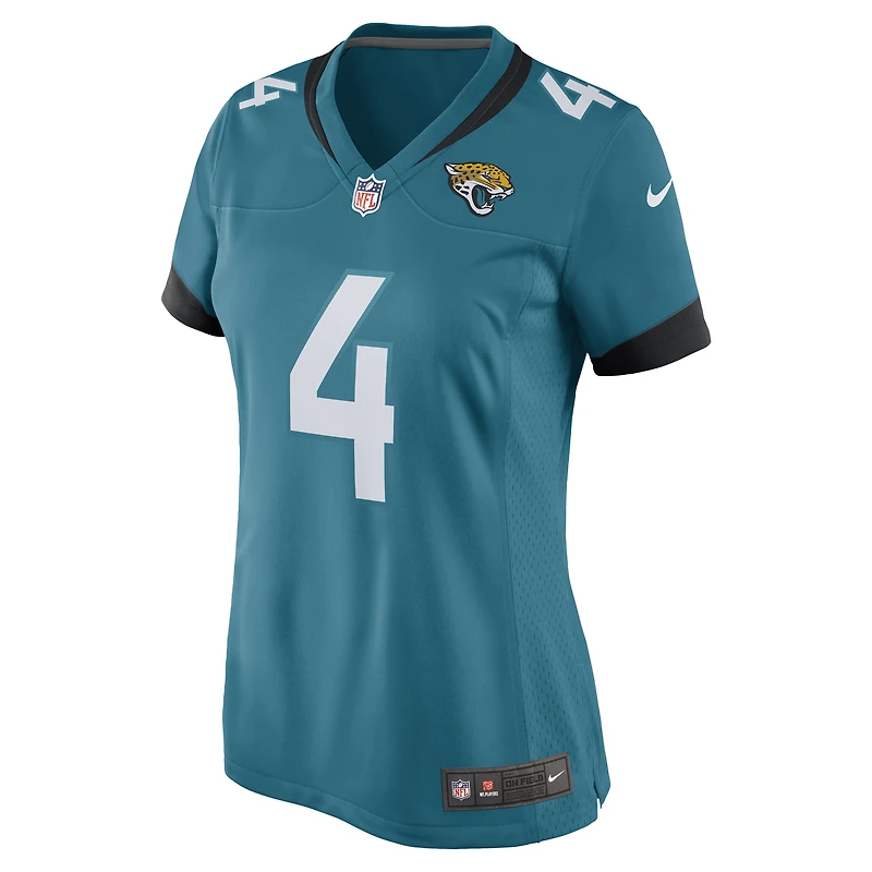 Maillot de match des Jaguars Jacksonville Nike Tank Bigsby bleu sarcelle pour femme