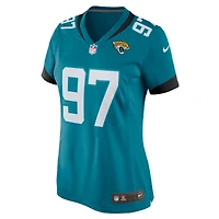 Maillot Nike Tommy Togiai pour femme, bleu sarcelle, Jacksonville Jaguars Team Game