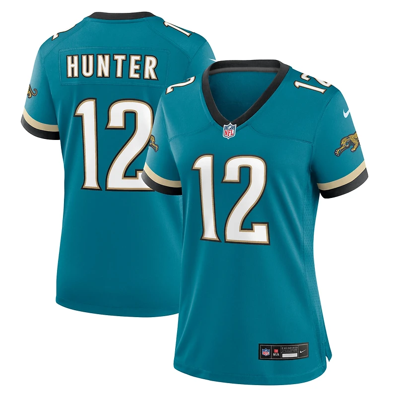 Maillot de match rétro Nike Travis Hunter Teal Jacksonville Jaguars Alternate 2 Prowler pour femme