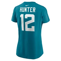 Women's Nike Travis Hunter Teal Jacksonville Jaguars Name & Number T-Shirt