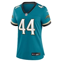 Maillot Nike Travon Walker pour femme, bleu sarcelle, Jacksonville Jaguars Prowler Throwback Game