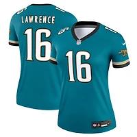 Haut Nike Trevor Lawrence Prowler Throwback Teal Jacksonville Jaguars Alternate Legend Player Performance pour femme