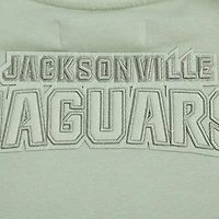 Women's Pro Standard  Light Green Jacksonville Jaguars Oversized Cropped Neutral Pullover Sweatshirt