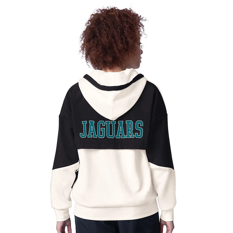 Sweat à capuche entièrement zippé blanc pour femme Jacksonville Jaguars Scrimmage Starter
