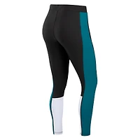 Women's WEAR by Erin Andrews Black/Teal Jacksonville Jaguars Color-Block Leggings