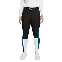 Women's WEAR by Erin Andrews Black/Teal Jacksonville Jaguars Color-Block Leggings
