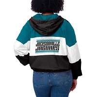 Women's WEAR by Erin Andrews  Black Jacksonville Jaguars Color Block Full-Zip Windbreaker Jacket