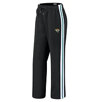 Women's WEAR by Erin Andrews Black Jacksonville Jaguars Color-Block Straight Leg Pants