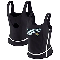 Women's WEAR by Erin Andrews Black Jacksonville Jaguars Square Neck Tank Top