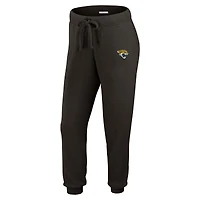 Ensemble de détente pour femme WEAR by Erin Andrews avec t-shirt à manches longues et pantalon en tricot tri-blend couleur crème Jacksonville Jaguars grande taille