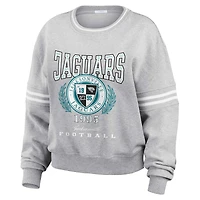 Sweat-shirt court gris chiné pour femme WEAR by Erin Andrews des Jaguars de Jacksonville