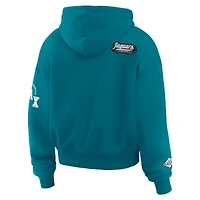Sweat à capuche zippé quart de tour Jacksonville Jaguars Teal WEAR by Erin Andrews pour femme