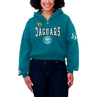 Sweat à capuche zippé quart de tour Jacksonville Jaguars Teal WEAR by Erin Andrews pour femme