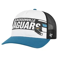 Youth '47  White/Teal Jacksonville Jaguars Trucker Adjustable Hat