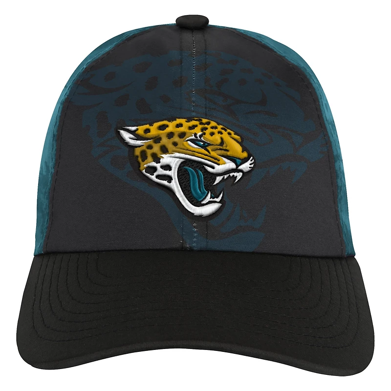 Casquette ajustable bicolore pour jeunes Jacksonville Jaguars noir/bleu sarcelle