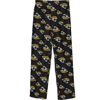 Pantalon de pyjama noir imprimé couleur l'équipe des Jaguars Jacksonville pour jeunes