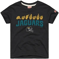 T-shirt tri-blend charbon hommage jeunesse Jacksonville Jaguars Love Sign x ASL 2.0