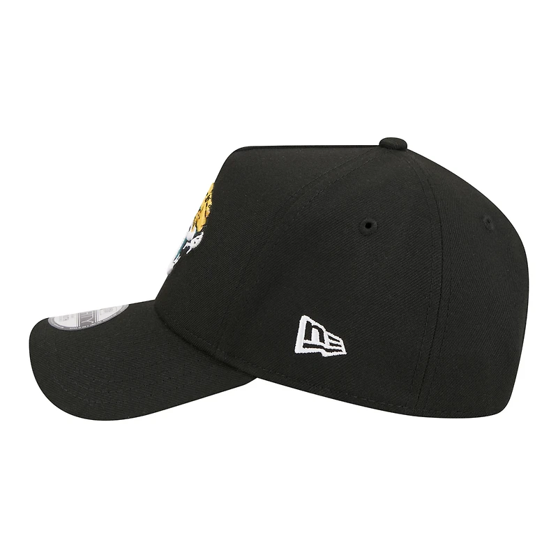 Casquette ajustable New Era 9FORTY A-Frame noire pour jeunes des Jaguars de Jacksonville