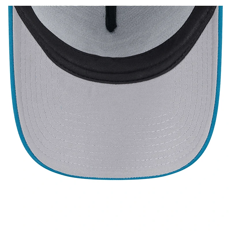 Casquette réglable de camionneur A-Frame 9FORTY Jacksonville Jaguars New Era bleu sarcelle pour jeune