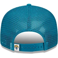 Youth New Era Teal Jacksonville Jaguars  Main Trucker 9FIFTY Snapback Hat