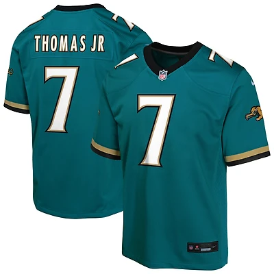 Maillot Nike Brian Thomas Jr. Teal Jacksonville Jaguars Alternate 2 Prowler Throwback Game pour jeune