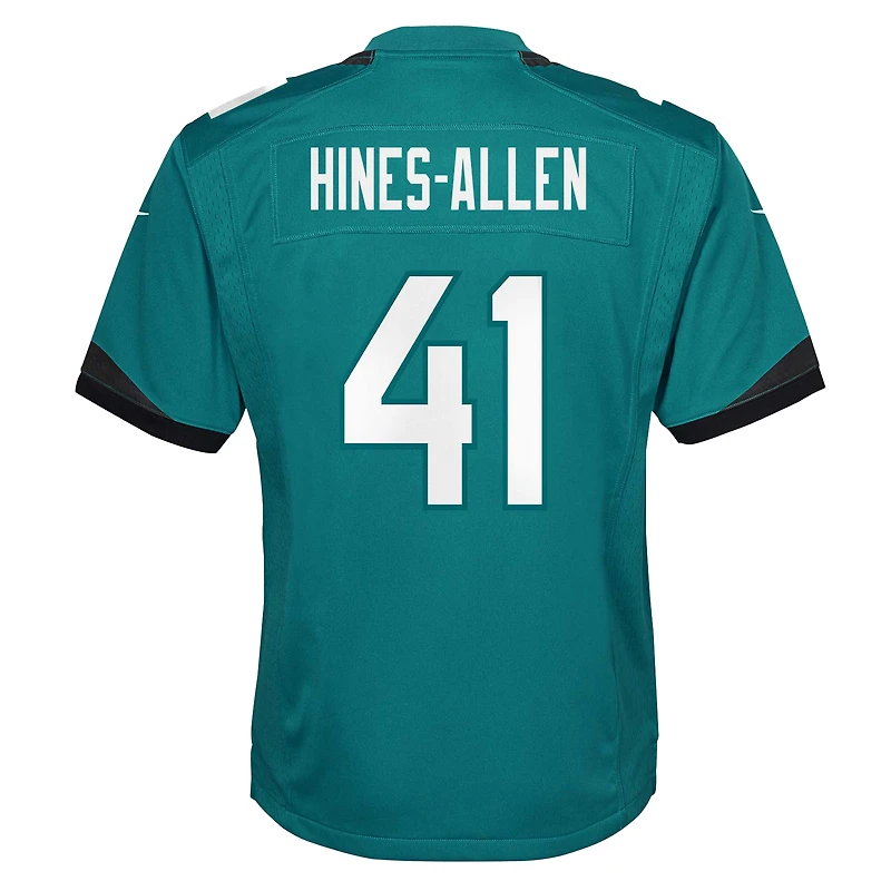 Youth Nike Josh Hines-Allen Teal Jacksonville Jaguars Game Jersey