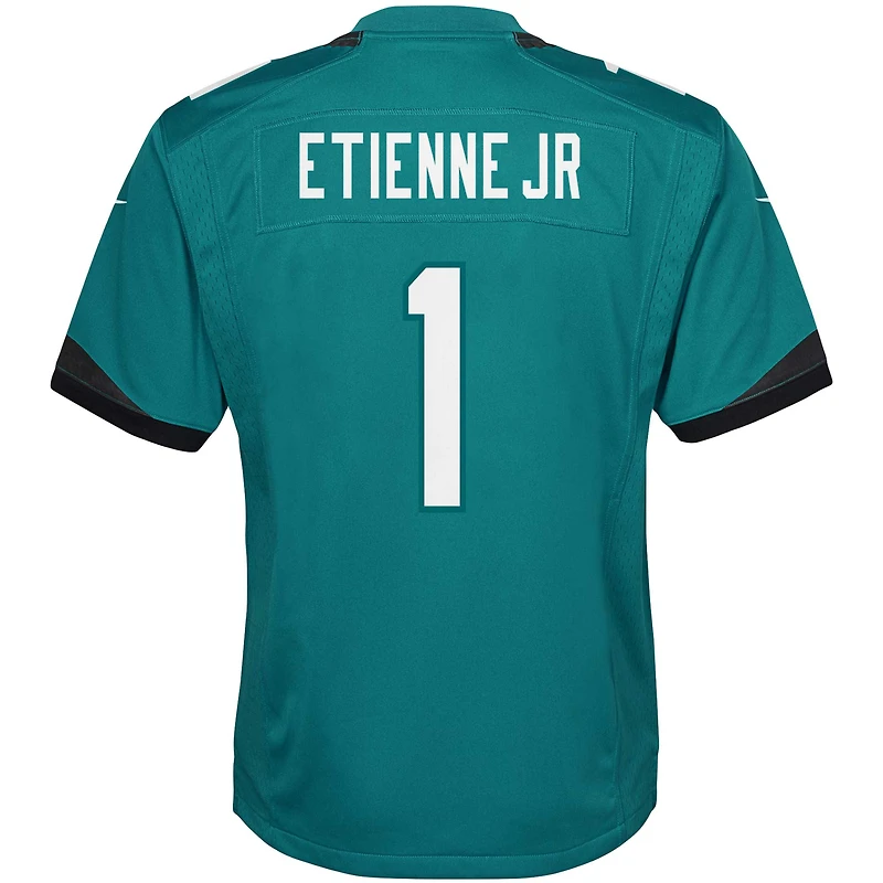 Maillot Nike Travis Etienne Teal des Jaguars de Jacksonville pour jeunes