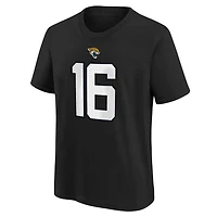 T-shirt Nike Trevor Lawrence noir avec nom et numéro de joueur des Jaguars Jacksonville