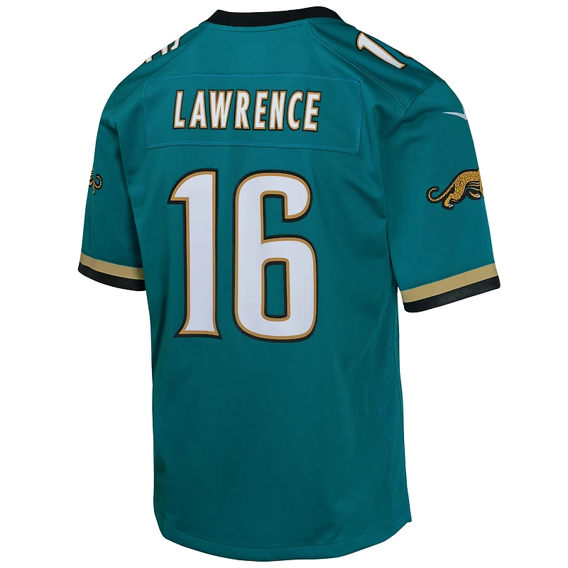 Maillot Nike Trevor Lawrence Teal des Jaguars de Jacksonville pour jeune