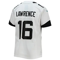 Maillot de match Nike Trevor Lawrence blanc des Jaguars Jacksonville pour jeune